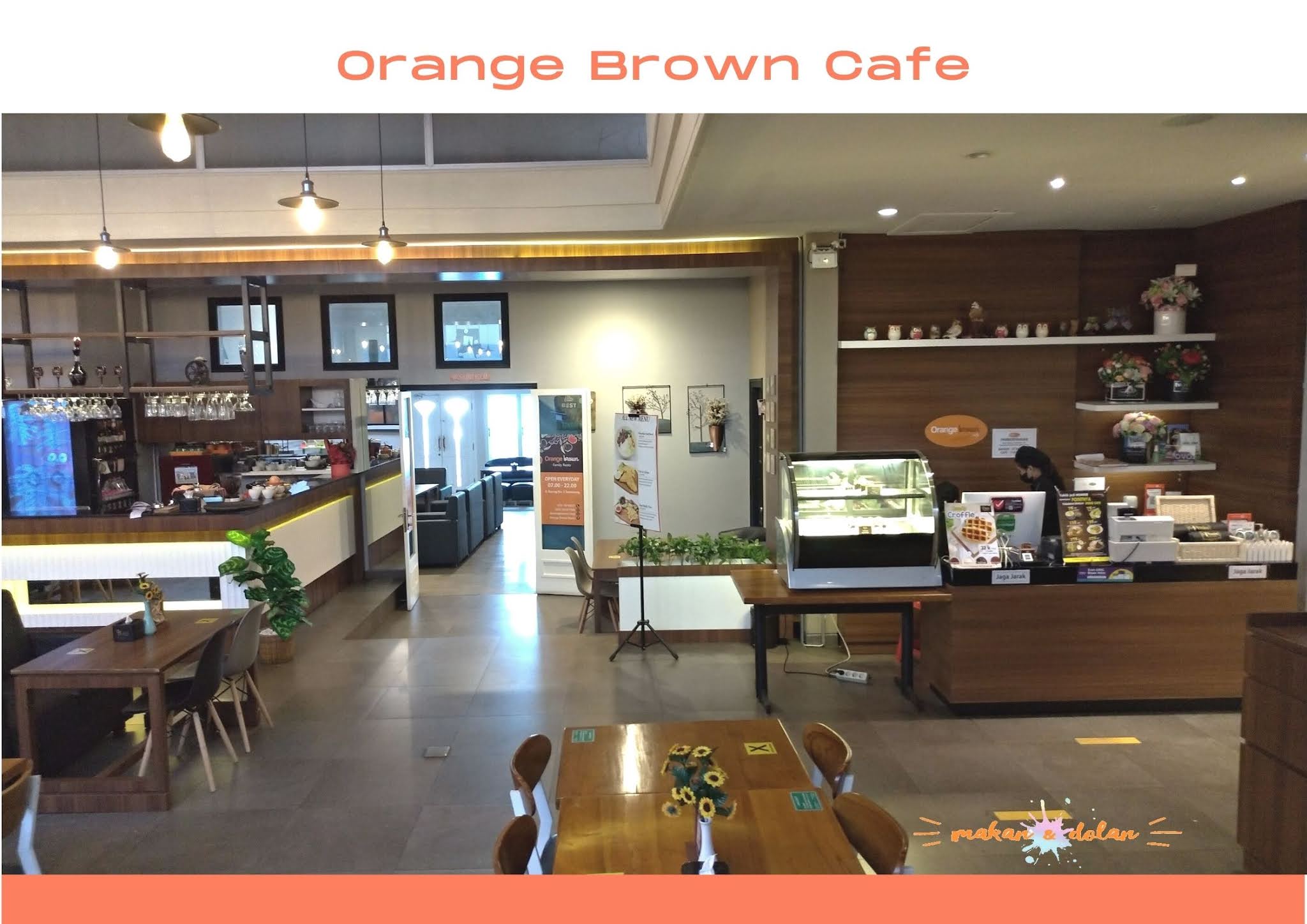orange brown cafe