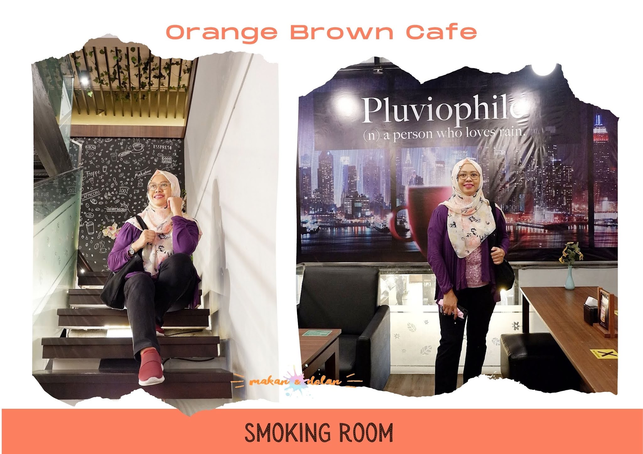 orange brown cafe